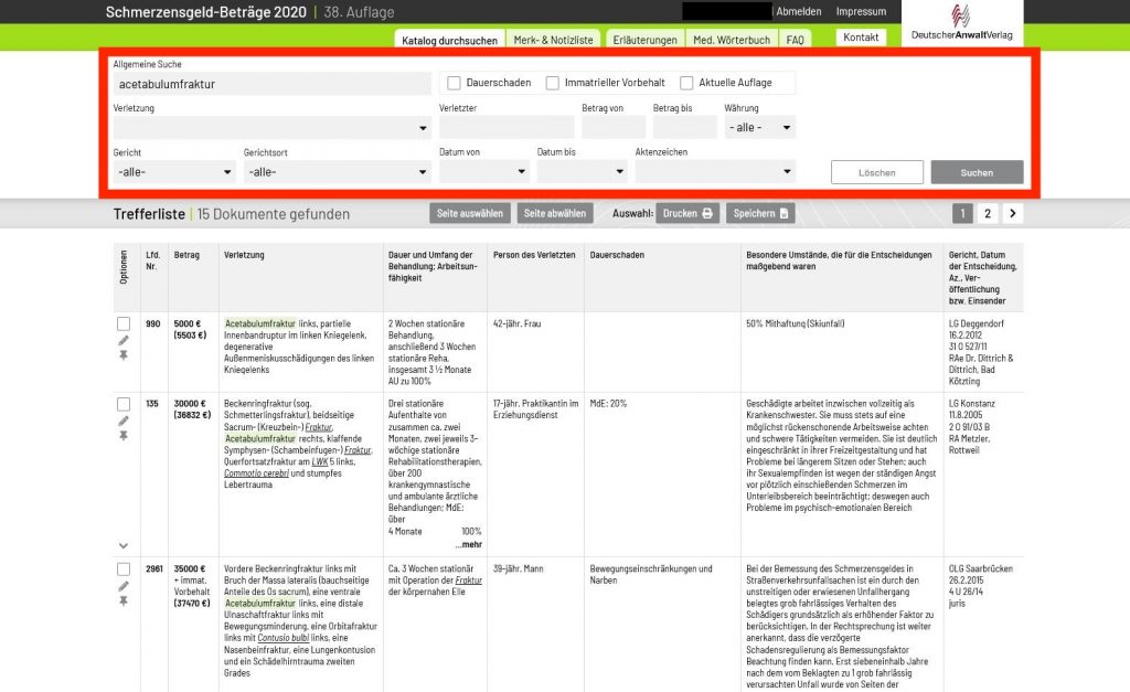 SCHMERZENSGELD TROTZ EINGESTELLTEM VERFAHREN intelligence overview